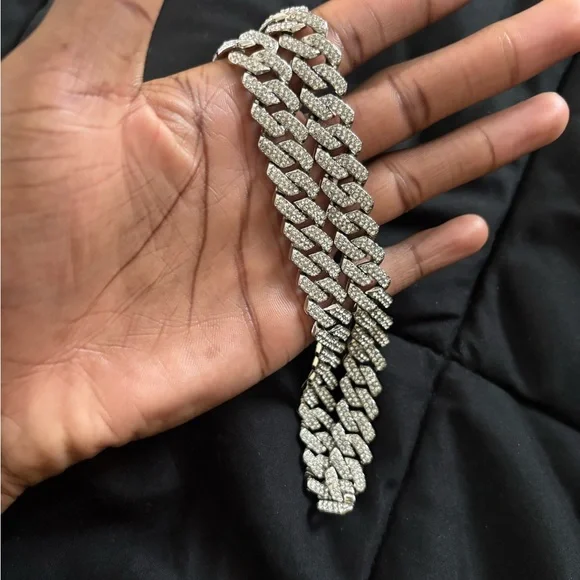 Silver Cuban Link Chain Necklace